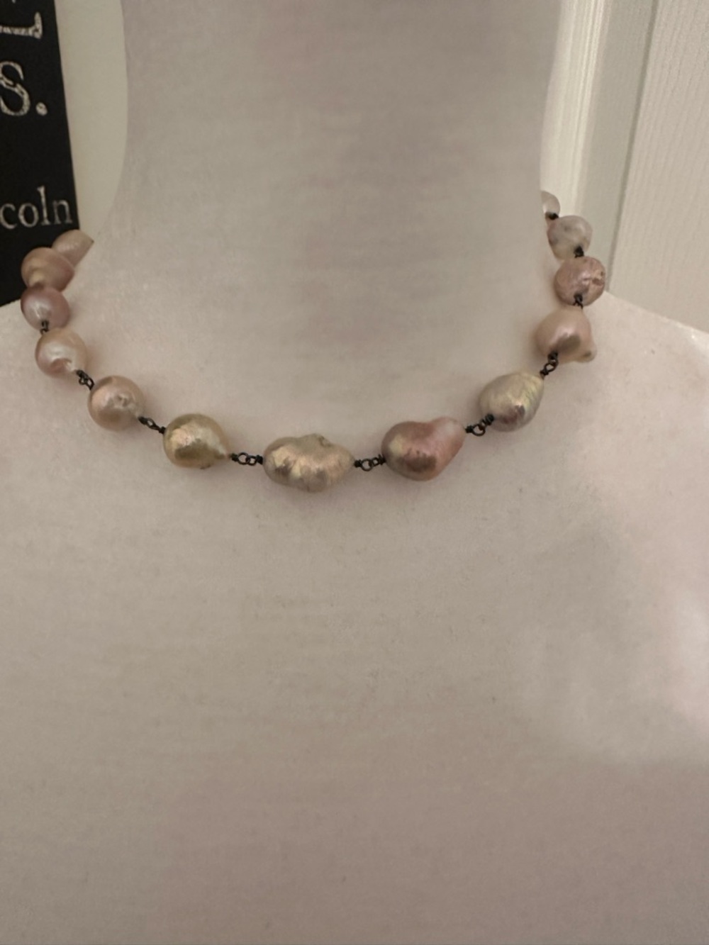 Goldie Lew Cultured Pearl Necklace - Pink Pearl Strand - Picture 5 of 12